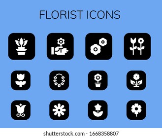 Modern Simple Set of florist Vector filled Icons. Contains such as Flower, Flowers and more Fully Editable and Pixel Perfect icons.