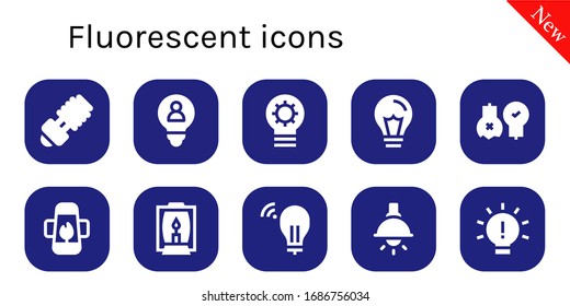 Modern Simple Set of fluorescent Vector filled Icons. Contains such as Lamp, Idea, Ideas and more Fully Editable and Pixel Perfect icons.