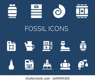 Modern Simple Set of fossil Vector filled Icons. Contains such as Gas, Barrel, Fossil, Oil, Fuel, Gasoline, Oil pump, Gas station and more Fully Editable and Pixel Perfect icons.