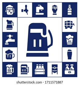 Modern Simple Set of froth Vector filled Icons. Contains such as Beer, Beer tap and more Fully Editable and Pixel Perfect icons.