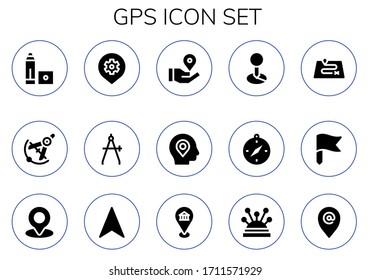 Modern Simple Set of gps Vector filled Icons. Contains such as Marker, Compass, Place, Location pin, Location, Placeholder, Route and more Fully Editable and Pixel Perfect icons.