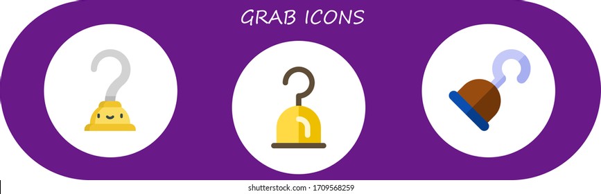 Modern Simple Set of grab Vector flat Icons. Contains such as hook and more Fully Editable and Pixel Perfect icons.