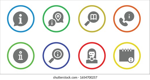 Modern Simple Set of helpdesk Vector filled Icons. Contains such as Information, Teleoperator, Info and more Fully Editable and Pixel Perfect icons.