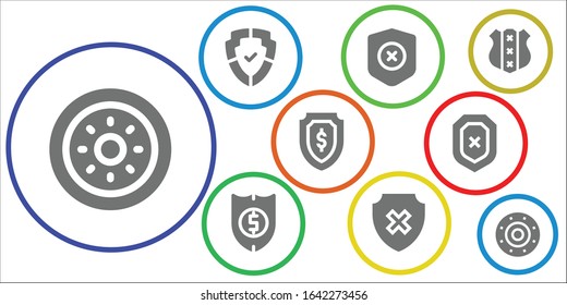 Modern Simple Set of honorary Vector filled Icons. Contains such as Shield and more Fully Editable and Pixel Perfect icons.