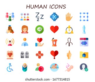 Modern Simple Set of human Vector flat Icons. Contains such as affiliate, customer, sleep, hug, hold, allocation, teamwork, girl and more Fully Editable and Pixel Perfect icons.