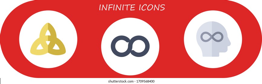 Modern Simple Set of infinite Vector flat Icons. Contains such as triquetra, infinity and more Fully Editable and Pixel Perfect icons.