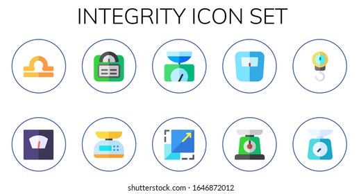 Modern Simple Set of integrity Vector flat Icons. Contains such as libra, scale, balance and more Fully Editable and Pixel Perfect icons.