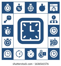 Modern Simple Set of interval Vector filled Icons. Contains such as Stopwatch, Clocks, Stop watch, Wall clock, Time, Clock, Stopclock and more Fully Editable and Pixel Perfect icons.
