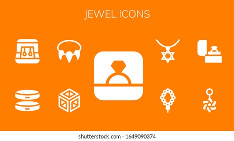 Moderno y simple Conjunto de joyas Vectoras llenas de íconos. Contiene como Anillo, Cristal, Collar, Pulsera, Arados, Pinceladas de Belly y más íconos totalmente editables y Pixel Perfect.