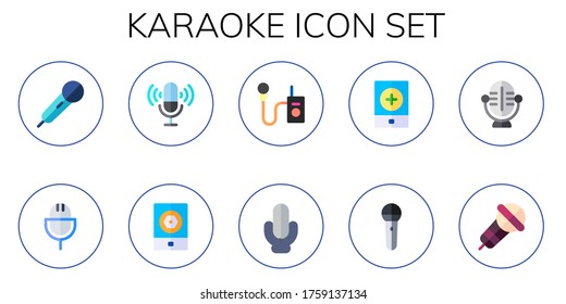 Modern Simple Set of karaoke Vector flat Icons. Contains such as microphone, event, mic and more Fully Editable and Pixel Perfect icons.
