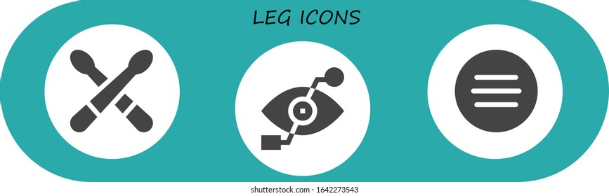 Modern Simple Set of leg Vector filled Icons. Contains such as Drumsticks, Bionic eye, Meat and more Fully Editable and Pixel Perfect icons.