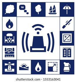 Modern Simple Set of light Vector filled Icons. Contains such as Cotton candy, Fire, Terrace, Siren, Graphic design, Saber, Exposure and more Fully Editable and Pixel Perfect icons.