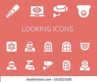 Modern Simple Set of looking Vector filled Icons. Contains such as Metal detector, Spy, Surveillance, Cctv, Bodyguard, Hidden camera and more Fully Editable and Pixel Perfect icons.