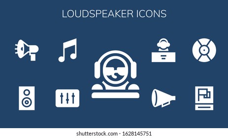 Modern Simple Set of loudspeaker Vector filled Icons. Contains such as DJ, Music, Speaker, Megaphone, Propaganda, Protest and more Fully Editable and Pixel Perfect icons.
