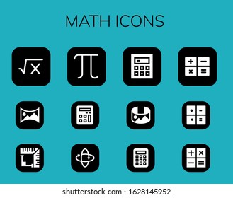Modern Simple Set of math Vector filled Icons. Contains such as Math, panorama 360 , Angle, Pi, Calculator, 360  and more Fully Editable and Pixel Perfect icons.