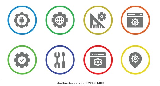 Modern Simple Set of mechanism Vector filled Icons. Contains such as Gear, Settings, Setting and more Fully Editable and Pixel Perfect icons.
