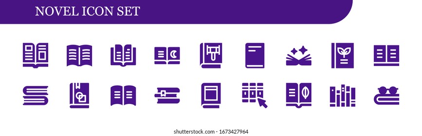 Modern Simple Set of novel Vector filled Icons. Contains such as Magazine, Book, Books, Library and more Fully Editable and Pixel Perfect icons.