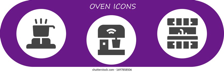 Modern Simple Set of oven Vector filled Icons. Contains such as Cooker, Mixer, Kitchen and more Fully Editable and Pixel Perfect icons.