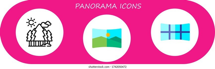 Modern Simple Set of panorama Vector flat Icons. Contains such as forest and more Fully Editable and Pixel Perfect icons.