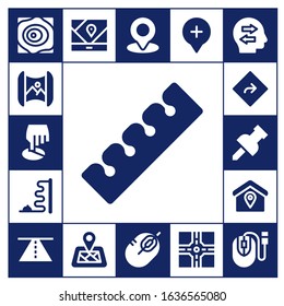 Modern Simple Set of point Vector filled Icons. Contains such as Maps, Mapping, Position, Finger, Mouse, Direction, Pin, Location and more Fully Editable and Pixel Perfect icons.