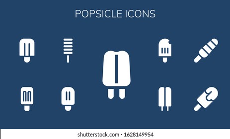 Modern Simple Set of popsicle Vector filled Icons. Contains such as Popsicle and more Fully Editable and Pixel Perfect icons.
