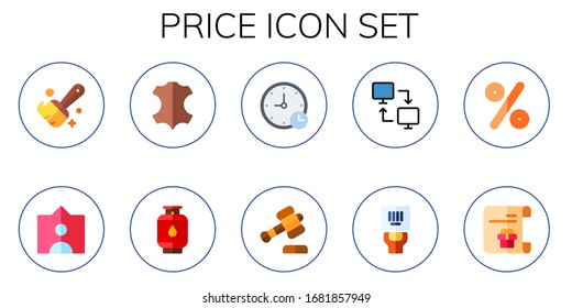 Modern Simple Set of price Vector flat Icons. Contains such as clean code, tag, leather, gas, signs, auction, transfer, barcode and more Fully Editable and Pixel Perfect icons.