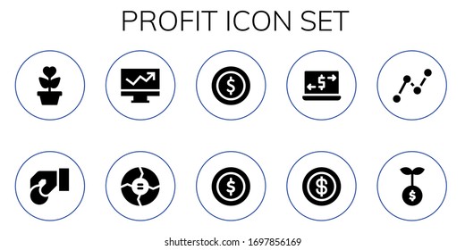 Moderno y simple conjunto de beneficios Vector rellena Iconos. Contiene como Crecimiento, Moneda, Gráfico de Línea, Gráfico, Transferencia de Dinero, Estadísticas y más Completamente Editable y Pixel Perfect iconos.