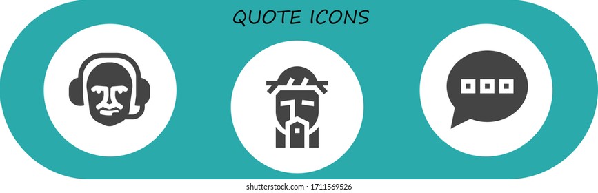 Modern Simple Set of quote Vector filled Icons. Contains such as Commentator, Jesus, Comment and more Fully Editable and Pixel Perfect icons.