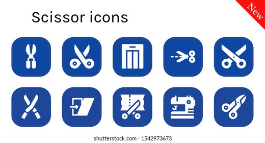 Modern Simple Set of scissor Vector filled Icons. Contains such as Scissors, Lift, Shears, Shear, Sewing and more Fully Editable and Pixel Perfect icons.