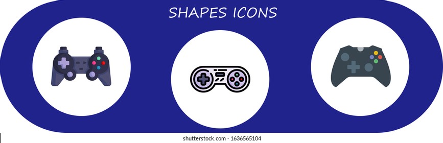 Modern Simple Set of shapes Vector flat Icons. Contains such as game controller and more Fully Editable and Pixel Perfect icons.