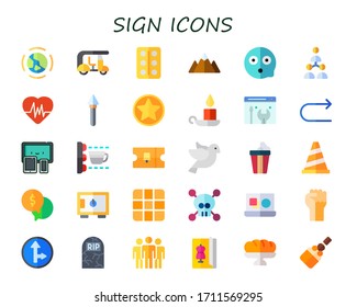 Modern Simple Set of sign Vector flat Icons. Contains such as planet earth, tuk tuk, tablet, mountain, scare, networking, cardiogram and more Fully Editable and Pixel Perfect icons.