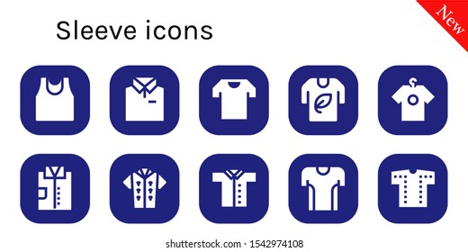 Modern Simple Set of sleeve Vector filled Icons. Contains such as Sport shirt, Shirt, Tshirt and more Fully Editable and Pixel Perfect icons.