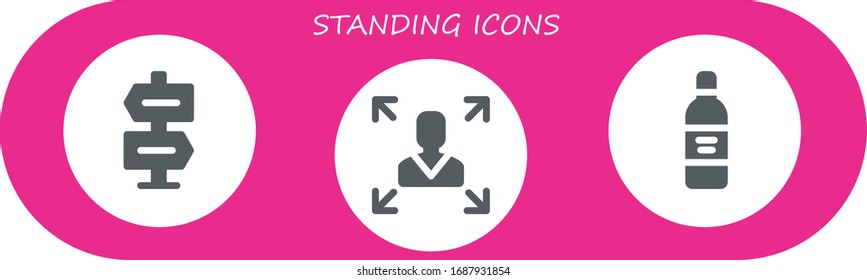 Modern Simple Set of standing Vector filled Icons. Contains such as Direction, Decision making, Wine bottle and more Fully Editable and Pixel Perfect icons.