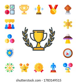 Modern Simple Set of star Vector flat Icons. Contains such as review, testimonials, rate, winner, police badge, sheriff, ufo, compass and more Fully Editable and Pixel Perfect icons.