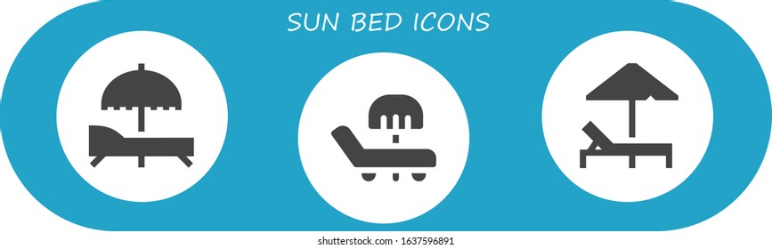 Modern Simple Set of sun bed Vector filled Icons. Contains such as Sunbed and more Fully Editable and Pixel Perfect icons.