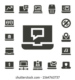 Modern Simple Set of touchscreen Vector filled Icons. Contains such as Laptop, No phone, Cellphone and more Fully Editable and Pixel Perfect icons.