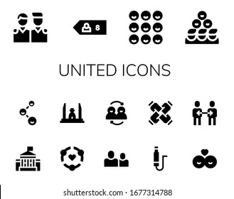Modern Simple Set of united Vector filled Icons. Contains such as Friends, Friend, White house, Friendship, Democracy monument and more Fully Editable and Pixel Perfect icons.