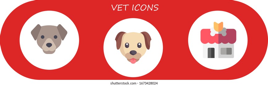 Modern Simple Set of vet Vector flat Icons. Contains such as dog, pet shop and more Fully Editable and Pixel Perfect icons.