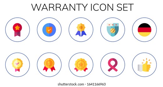 Modern Simple Set of warranty Vector flat Icons. Contains such as medals, badge, security, medal, quality, ribbon, germany and more Fully Editable and Pixel Perfect icons.