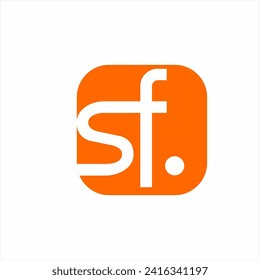 Modern simple SF letter logo design. Can be used for identity logos for technology applications, shopping and others.