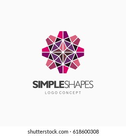 Modern simple shape, colorful, abstract vector logo or element design. Best for identity and logotypes. 
