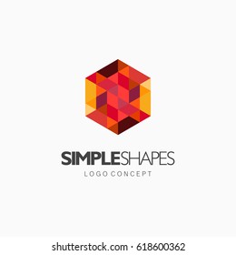 Modern simple shape, colorful, abstract vector logo or element design. Best for identity and logotypes. 
