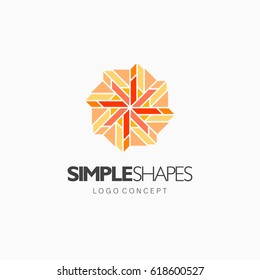 Modern simple shape, colorful, abstract vector logo or element design. Best for identity and logotypes. 
