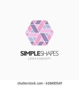 Modern simple shape, colorful, abstract vector logo or element design. Best for identity and logotypes. 

