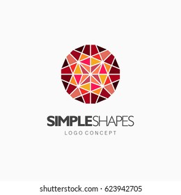 Modern simple shape, colorful, abstract vector logo or element design. Best for identity and logotypes. 