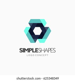 Modern simple shape, colorful, abstract vector logo or element design. Best for identity and logotypes.