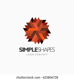 Modern simple shape, colorful, abstract vector logo or element design. Best for identity and logotypes.