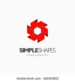 Modern simple shape, colorful, abstract vector logo or element design. Best for identity and logotypes.