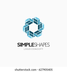 Modern simple shape, colorful, abstract vector logo or element design. Best for identity and logotypes.