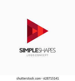 Modern simple shape, colorful, abstract vector logo or element design. Best for identity and logotypes.